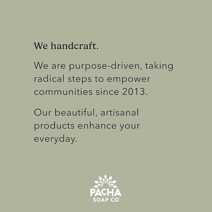 Pacha Soap Co. Bath Bombs - Vanilla & Sage Scent, Handcrafted, Nourishing & Moisturizing Fizzing Bath Frothers with Clean Ingredients, Non-Toxic, Dye and SLS-Free, Made in The USA, 3-Pack, 5 oz Each
