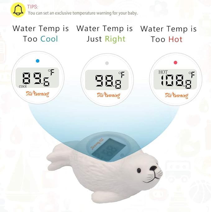 Doli Yearning Baby Bath Thermometer Baby Safety Water Thermometer for Kids | ±1℉ Accuracy; Long Battery Life; BPA-Free; Rapid Response