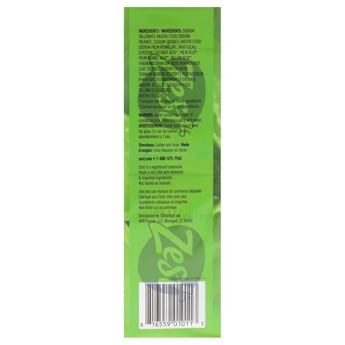 Zest 8-Bar Bath Size Soap, Fresh Aloe, 4 Ounce (Pack of 8)