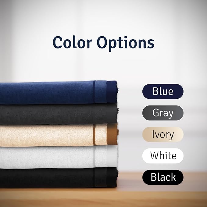 Creative Scents Cotton Fingertip Towels Set Blue - 4 Pack - 11 x 18 Inches Decorative Small Extra-Absorbent and Soft Terry Towel for Bathroom - Powder Room, Guest and Housewarming Gift (Navy Blue)