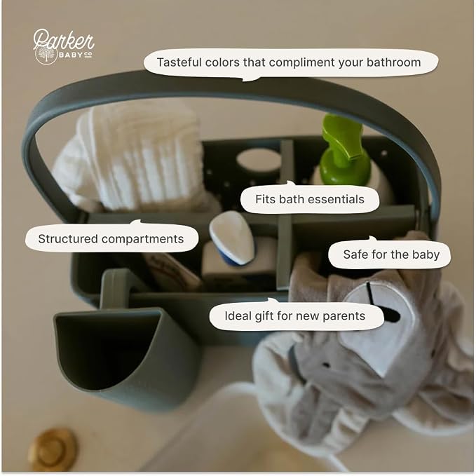 Parker Baby Bath Caddy Inserts | Matching Color Divider for our Shower Caddy Organizer | Makes Multiple Adjustable Compartments