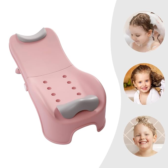 Shampoo Chair for Kids, Adjustable Kids Hair Washing Station is Suitable for 0-5 Years Old Children, Foldable Toddler Hair Washing Station Bath Seat Moisture-Proof Household