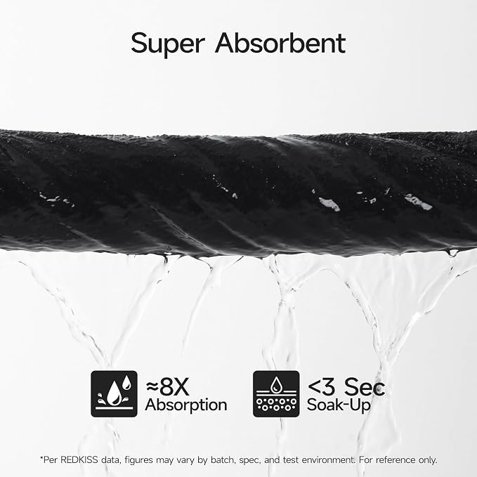 REDKISS 2 Pack Oversized 70"x35" Bath Sheets for Adults - 100% Cotton & Quick Drying Lightweight Bath Towels, Full Coverage for Tall or Plus Size Body, Shower Towels for Bathroom, Pool Yoga, Black