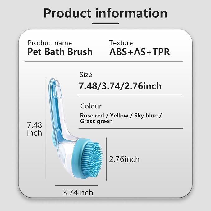 Brush with Soap Dispenser - 2-in-1 Dog Shampoo Brush & Massager,2025 Pet Bath Scrubber for Effective Cleaning and Grooming of Long/Short Haired Dogs and Cats During Bath Time-yellow