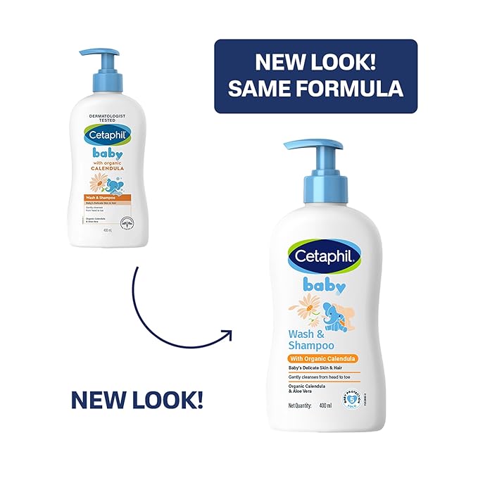 Cetaphil Baby Wash & Shampoo ,Tear Free, Paraben, Colorant and Mineral Oil Free, 13.5 Fl. Oz (Packaging May Vary)