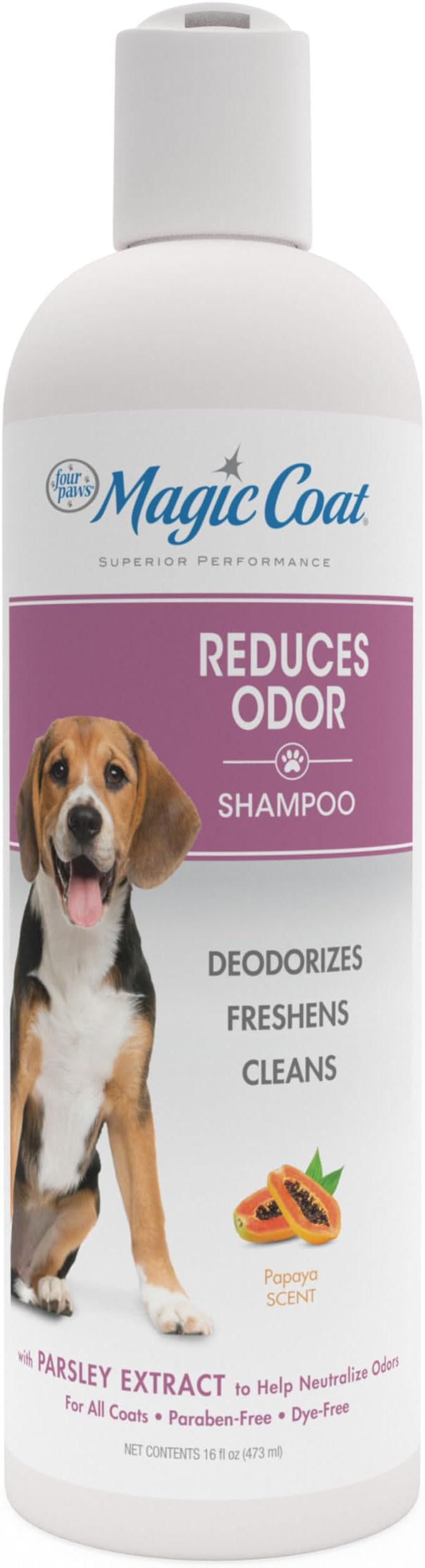 Four Paws Magic Coat Dog Shampoos for Dogs, Dog Grooming Supplies, Dog Bathing Supplies, Made in USA | Odor control dog wash, freshens & cleans, with parsley extract to help neutralize odors, paraben-free, all coat types