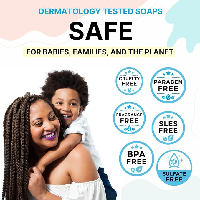 KELEBS Hypoallergenic Kids Soap Bar | Organic & Gentle Body Wash for Children | Natural Ingredients – Chamomile, 7 Bars