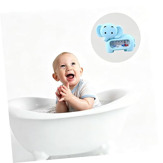 LIFKOME 2pcs Cartoon Elephant Bath Thermometer for Accurate Water Measurement and Safe for Bathing and Colors