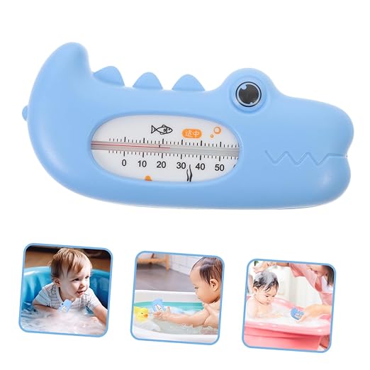 2pcs Baby Bath Waterproof Pool for Infants and Toddlers Easy to Read LCD Display Cartoon Design for Accurate Water Temperature Measurement