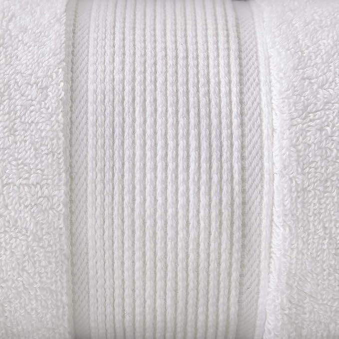 Madison Park 800GSM 100% Cotton Luxurious Bath Towel Set Highly Absorbent, Quick Dry, Hotel & Spa Quality for Bathroom, 34" x 68", White 2 Piece