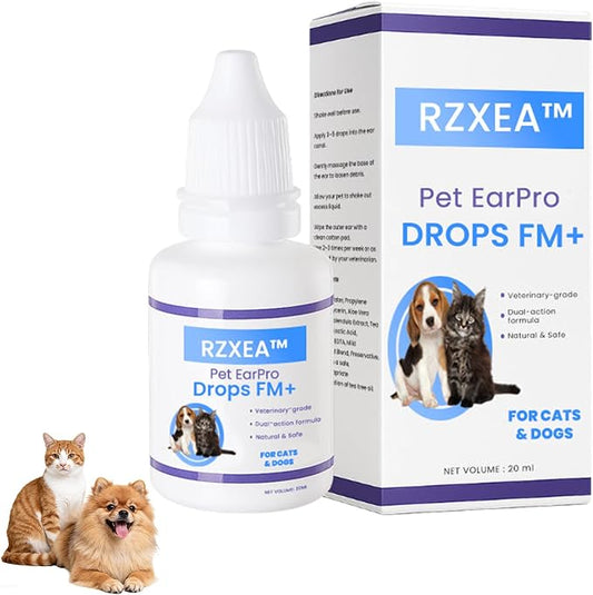 RZXEA Pet EarPro Drops, 2026 New Professional Ear Drops for Dogs and Cats, Relieves Itching (1 Bottle)