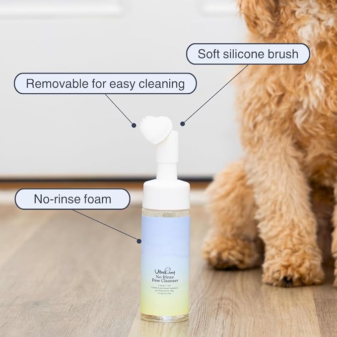 Dog Paw Cleaner | Concentrated Formula Makes 6 Bottles | Fragrance-Free | Cleans Paws from Mud, Dirt, Allergens | Made in USA