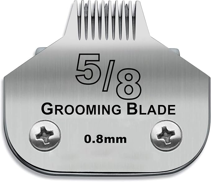 Detachable Stainless Steel Dog Blades for Andis & Oster A5 Grooming | Compatible with Oster A5,Wahl KM10 Series Clippers,Size-5/8 Cut Length 1/32-inch(0.8mm)