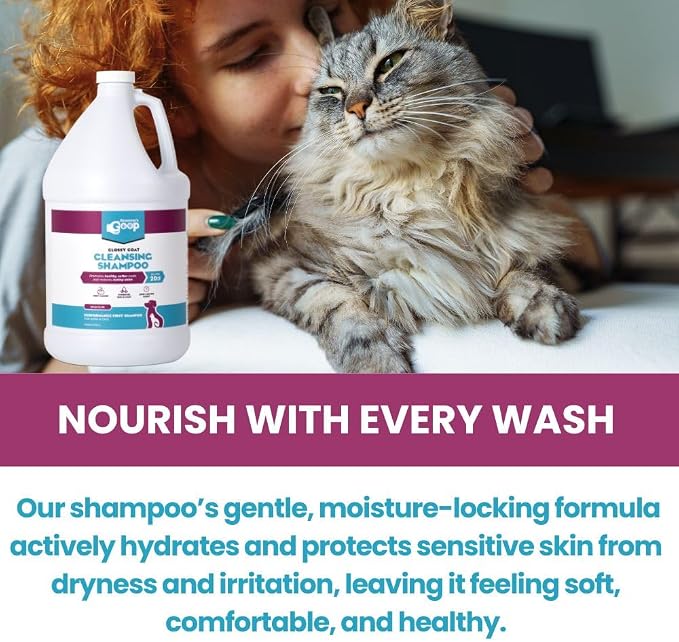 Groomer’s Goop Glossy Coat Cleansing Pet Shampoo - Deep Cleansing Formula Enhances Shine & Luster in Dog & Cat Coats, Moisturizes Skin, Rich Lather - 1 Gallon