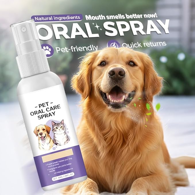 Dog Breath Freshener, Dog Dental Care Spray & Teeth Cleaning Spray, Natural Breath Freshener, Supports Daily Oral Hygiene, Support Clean Teeth and Promote Healthy Gums (2)