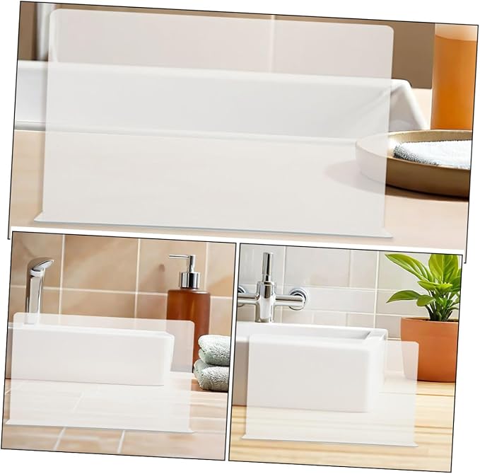 OSALADI 2pcs Shower Corner Water Guards for Bathtub Splash Protection Bathroom Backsplash Vanity Shield with Smooth Surface Splash Barrier for Dry Safe Bathroom Environment