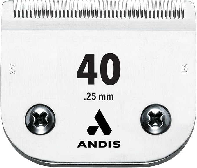 Andis 64076 UltraEdge Detachable Blade Size 40 – Carbon Steel Dog Clipper Blade, 1/100" Cut Length, Ultra Close Precision Grooming