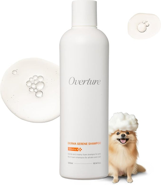 Daily Low-Irritation ODAC Derma Serene pet Shampoo, Korean Pet Skincare, Gentle Daily Cleanse with Winter Cherry Root & Korean Patchouli, Rich Lather, for Dogs & Cats, 10.14 fl oz