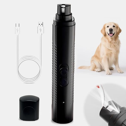 Consss Dog Nail Grinder Quiet, Easy to Use Pet Nail Grinder with Led Lights, 7500 RPM Dog Nail Clippers for Large Dogs Medium Small Dogs & Cats, Continuous 3-Hour Battery Life