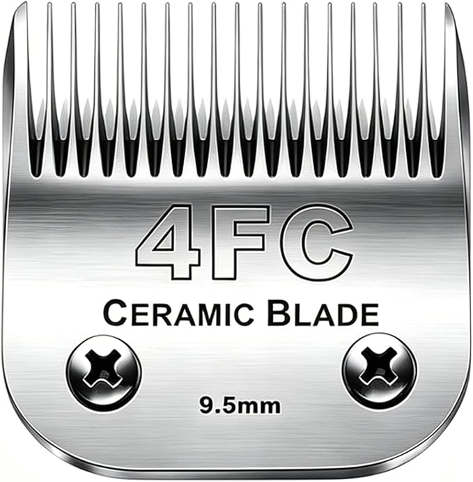 4FC Blade Detachable Pet Clipper Replacement Blades, Ceramic and Stainless Steel, Compatible with Andis, Oster, and Wahl Clippers | Dog Grooming Blade For Oster A5/Wahl KM Series Dog Clipper ,Ceramic Blade & Stainless Steel Blade