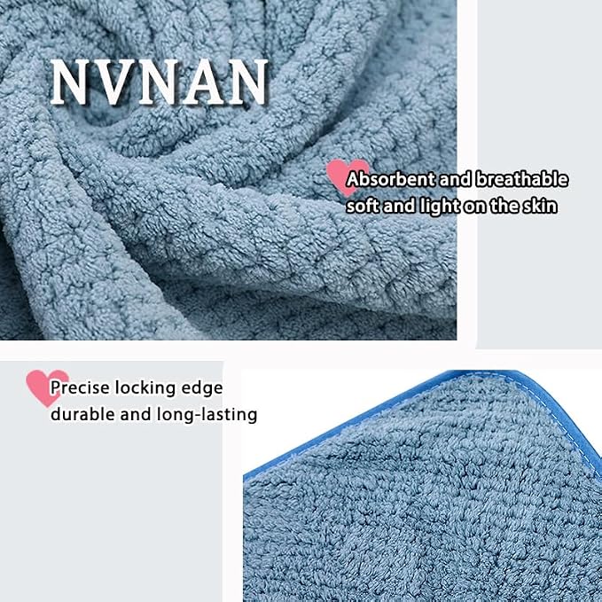 NVNAN Microfiber Dog Towel for Drying Dogs, 40 x 24 Inch Super Absorbent Pet Bath Towel, Soft Quick-Drying Grooming Towel for Small & Large Dogs, Cats, Puppies, Blue