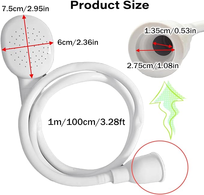 3.28FT Sink Spray Hose,Portable Sink Hose Sprayer, Shampoo Sprayer Hand Heldhead Shower Spray for Bathing Pets,Washing Hair,Rinsing Vegetables