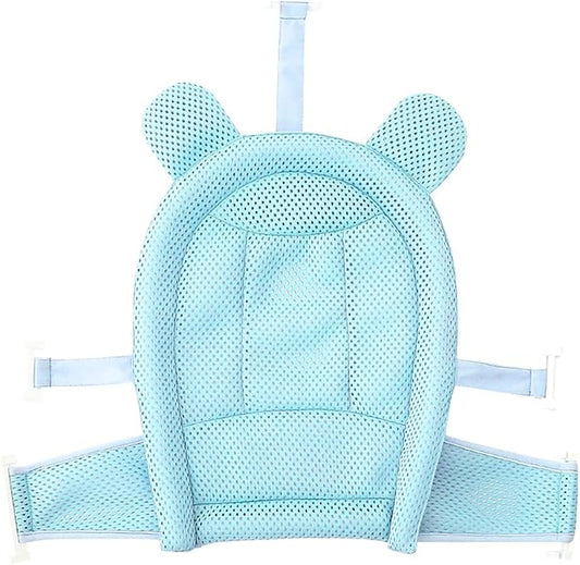 Baby Bath Tub Seat Cushion, Foldable Comfort Baby Bath Cushion Pad, 0-12 Months Toddler Infant Newborn Bath Pillow Support Mat Bathing Seat Support for Sink Tub