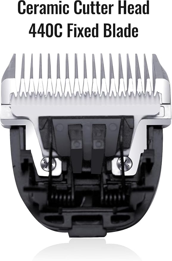 3FC Low Noise Pet Dog Grooming Clippers Blade, 440C Stainless Steel Fixed & Ceramic Moving Blade, Detachable, 13mm (1/2") Cutting Length Replacement Blade (1 Count)