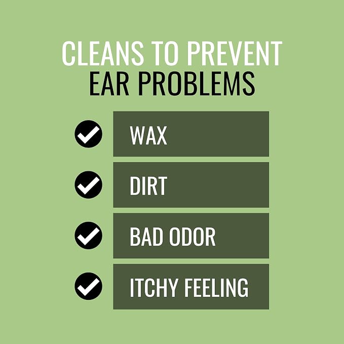 NOVEHA 150PCs Dog Ear Cleaner Wipes, Daily Ear Cleaner for Dogs & Cats - Stop Ear Itching with Aloe, Eucalyptus & Witch Hazel Ear Wipes for Dogs - for Odor Control, Dirt and Wax Removal, Unscented