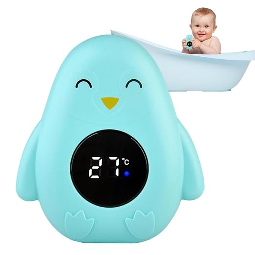 Floating Baby Thermometer - Digital Bath Temperature Meter, LED Display Safety Tool, Accurate Water Measurement, Durable Bath Accessory | Ideal for Toddler Kids Children Baby Girls, Home Bathroom