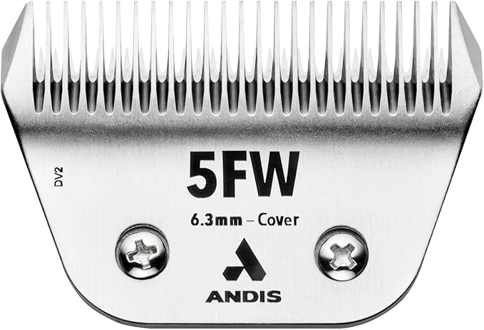 Andis 561464 ceramicEDGE Detachable Wide Blade #5FW – Carbon Steel Pet Clipper Blade, Coarse Tooth, Professional Grooming Performance