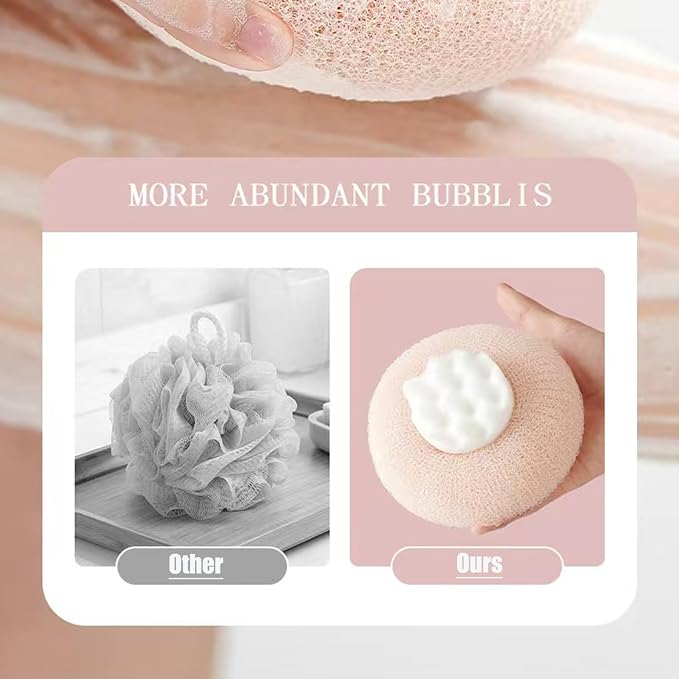 Super Soft Sunflower Suction Cup Bath Ball, 2026 Upgraded 2-in-1 Sunflower Bath Ball Exfoliating Bath Sponge Cleaning Brush, Mesh Shower Body Sponge Accessories for Women, Men Shower (2 Color)