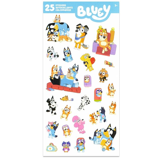 Bluey Kids Shampoo, Conditioner, Body Wash 8 Oz Bottle - Bundle with 3-in-1 Berry Scented Body Wash, Shampoo & Conditioner Plus Stickers | Bluey Bathroom Set