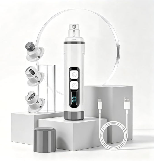 Dog Nail Grinder Quiet- 3-Speed Dog & Cat Nail Grinder with LED Light & Battery Display & Upgrade Grinding Head - Painless Nail Trimmer Dogs, Thick Nails, and Sensitive Paws | Dog Nail Grinder Quiet- 3-Speed、LED Light & Battery Display 、Upgrade Grindin...