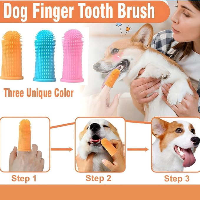 9PC Dog Grooming Kit for Bathing, Dog Paw Cleaner, Shampoo Dispenser Brush, Bath Scrubber & Massage Brush, Washing Gloves, Toothbrush Set, Complete Pet Bath Supplies for Dogs & Cats