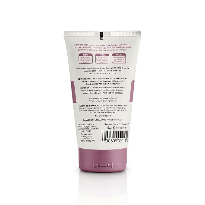Bambo Nature Bath Buddy Hair & Body Wash, 5 fl oz, 6 Count (1 Pack of 6 Tubes)