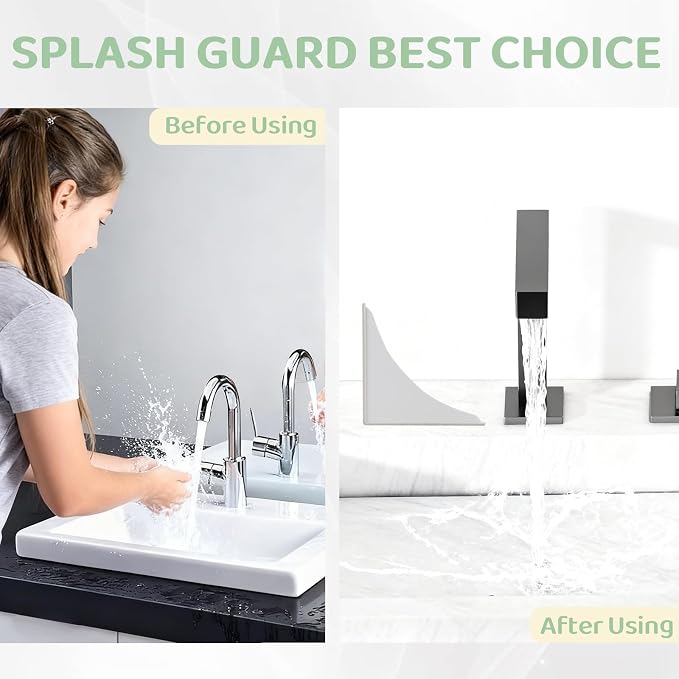 2 Pieces Bathtub Shower Splash Guards, Shower Water Guard for Bathtub Splash Guard Removable, Bathtub Water Splash Guards Corner Guards to Keep Water in Shower Bath