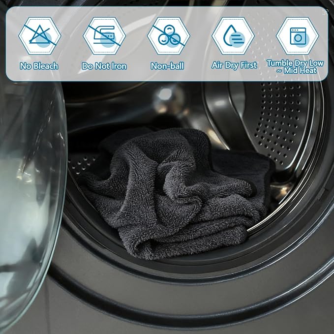 Tegeme 4 Pack Extra Large Car Drying Towels 48" x 24" Microfiber Towels for Car Detailing Ultra Absorbent Cleaning Cloth Without Streaks, Water Spots, Scratches for Trucks, Boat