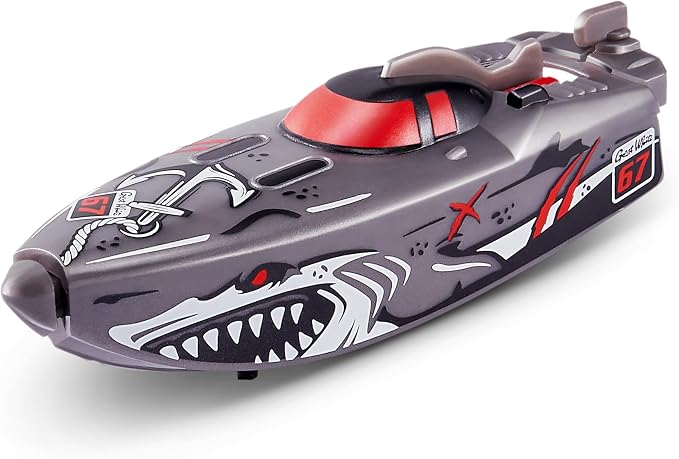 Robo Alive Robo Boats, White Shark & Dino Shark, 2 Pack, by ZURU, Water Activated Boat Toy, (Amazon Exclusive)