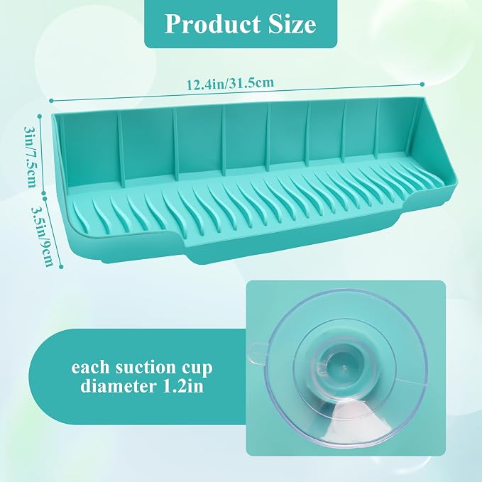 Splash Guard for Bathtub, 1p Soft Silicone Foldable Tub Splash Guard Stopping Water Droplets from Splashing Suitable for Bathtubs and Sinks (Green)