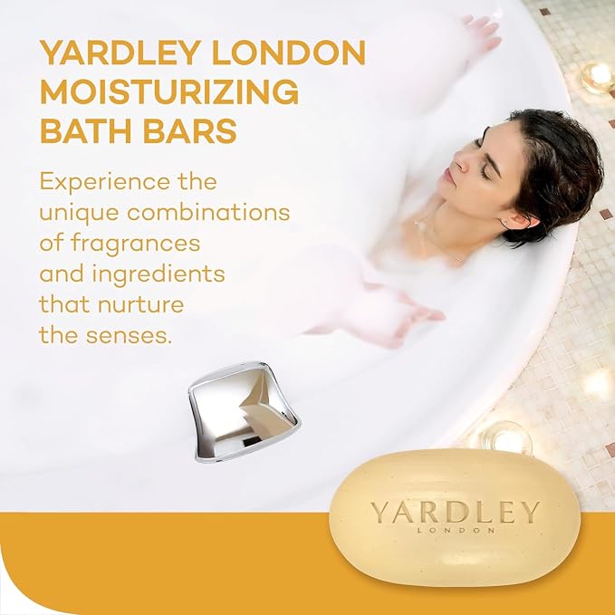 Yardley London Moisturizing Bar Oatmeal & Almond with Natural Oats 4.0 oz (Pack of 6)