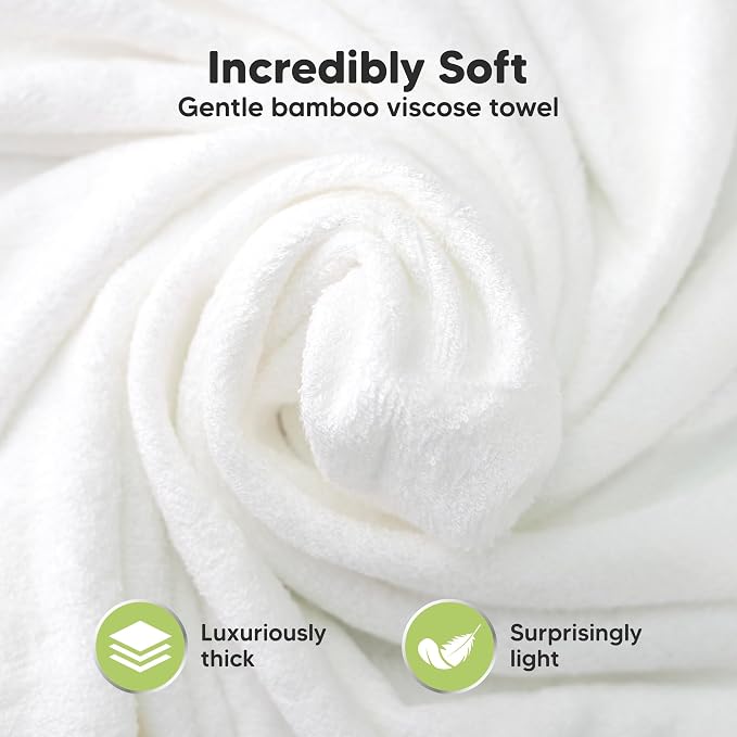 KeaBabies Hooded Baby Towel for Newborn, Baby Bath Towels (Piglet, 35x35) | Viscose Derived from Bamboo, Large Baby Towels with Hood, Boys, Girls, Toddler, Soft Absorbent Baby Bath Essentials