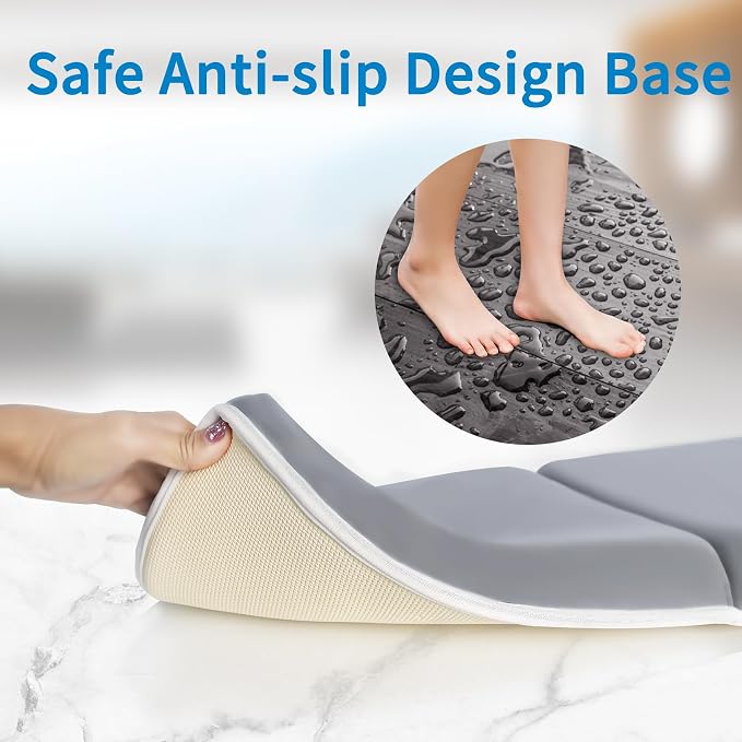 JJGoo Bath Kneeler Pad, 1.5 inch Thick Kneeling Pad Mat, Foldable Painless Knee Cushion Mat, Non-Slip Bathtub Kneeler for Baby Bathing Parents