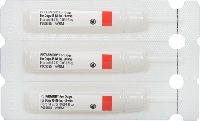 PetArmor for Dogs, Flea and Tick Treatment for Large Dogs (45-88 Pounds), Includes 3 Month Supply of Topical Flea Treatments