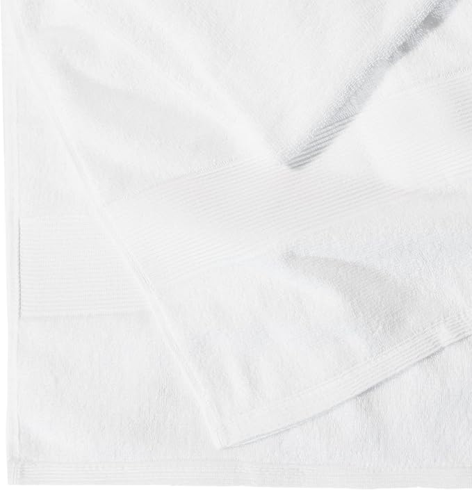 Belizzi Home Premium Cotton Oversized 2 Pack Bath Sheet 35x70-100% Pure Cotton - Ideal for Everyday use - Ultra Soft & Highly Absorbent - Machine Washable - White