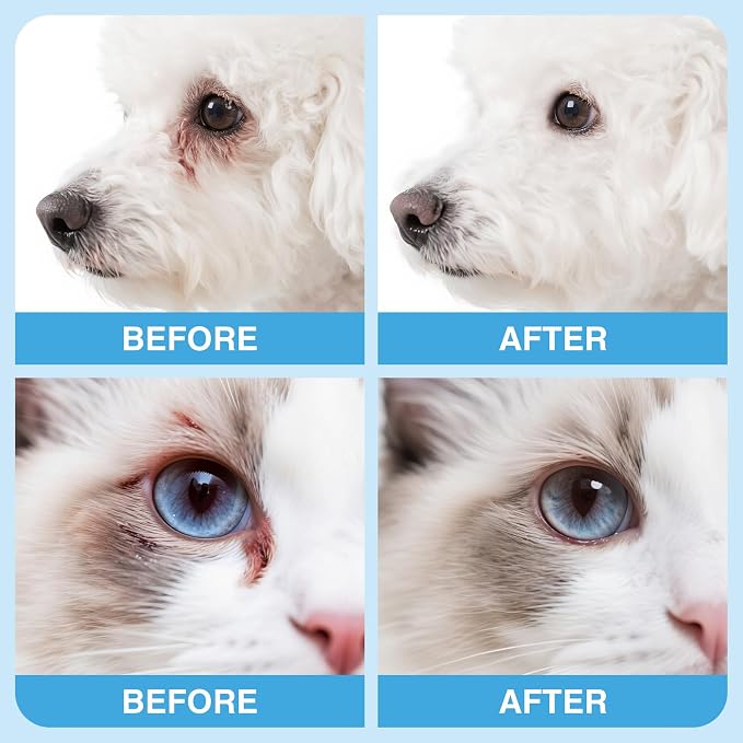 Tear Stain Remover for Dogs & Cats - Aloe Vera & Blueberry Extracts, Dog Eye Cleaner Pen for Discharge & Crust, Natural Plant-Based Pet Tear Stain Remover, Dog Grooming Supplies for Puppy & White Dogs