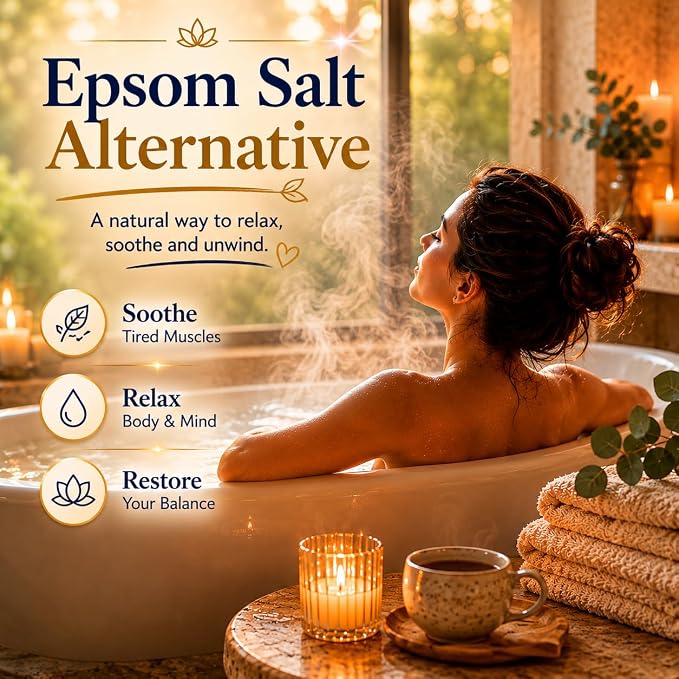 Dr. Singha's Mustard Bath Soak – Aromatherapy Bath Salts with Mustard Seed & Essential Oils for Muscle Relaxation, Stress Relief & Soothing – Epsom Salt Alternative, 28 oz