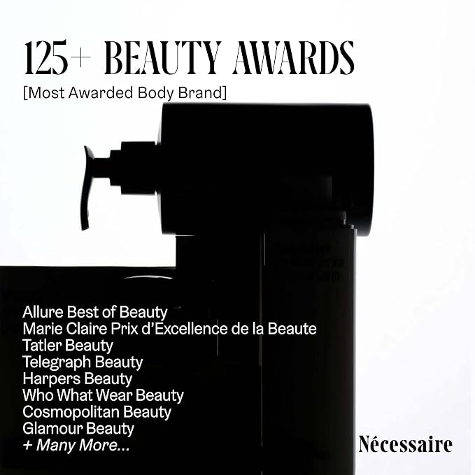Nécessaire The Body Wash Fragrance-Free - Multi-Oil Shower Gel Body Wash for Women + Men. Non-Comedogenic + Hypoallergenic for Sensitive Skin with Niacinamide.. 250 ml / 8.4 fl oz