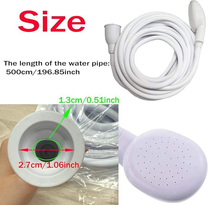 5m/16.4ft Portable Sink Spray Rubber Hose Shampoo Sprayer Handheld Faucet Shower for Pets Sink Hose Faucet Sprayer, Bathing Baby, Washing Hair, Rinsing Vegetables
