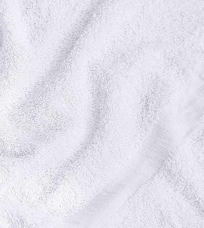 GOLD TEXTILES 36 Pack White Small Bath Towels 20x40 Inches - Cotton Blend Economy Cheap Bulk Bath Towels for Commercial Uses, Gym, Salon, Spa & Hair- Lightweight Quick Drying (36 White)